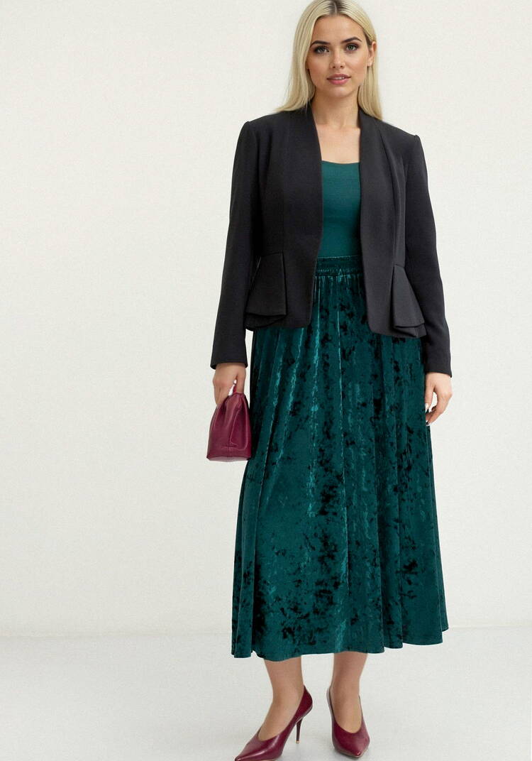 Юбка полусолнце из бархата шир.  750, рис. 8