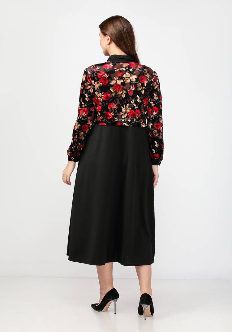 Платье из комбинированной ткани Джесс шир.  750, рис. 9