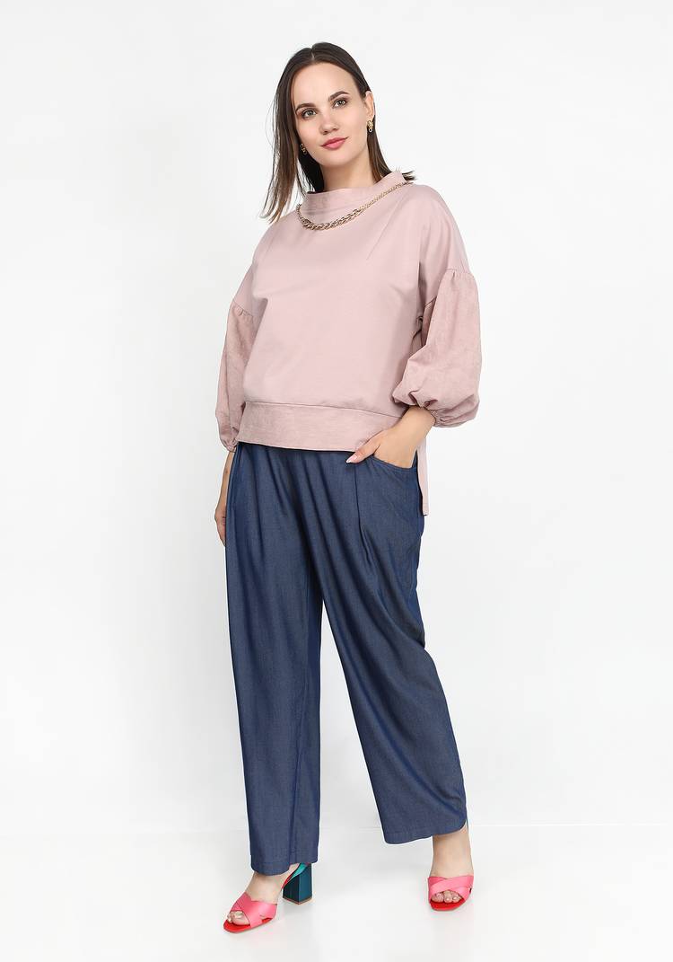 Джемпер из двух видов ткани шир.  750, рис. 6