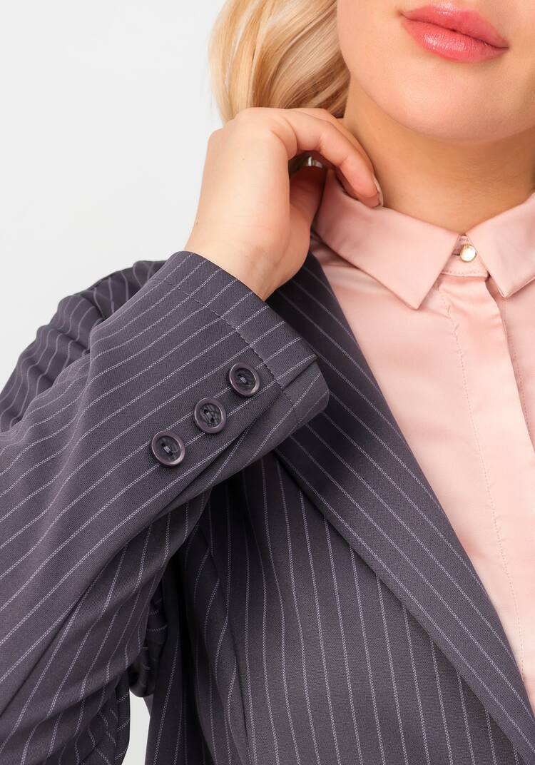 Пиджак однобортный в полоску шир.  750, рис. 45