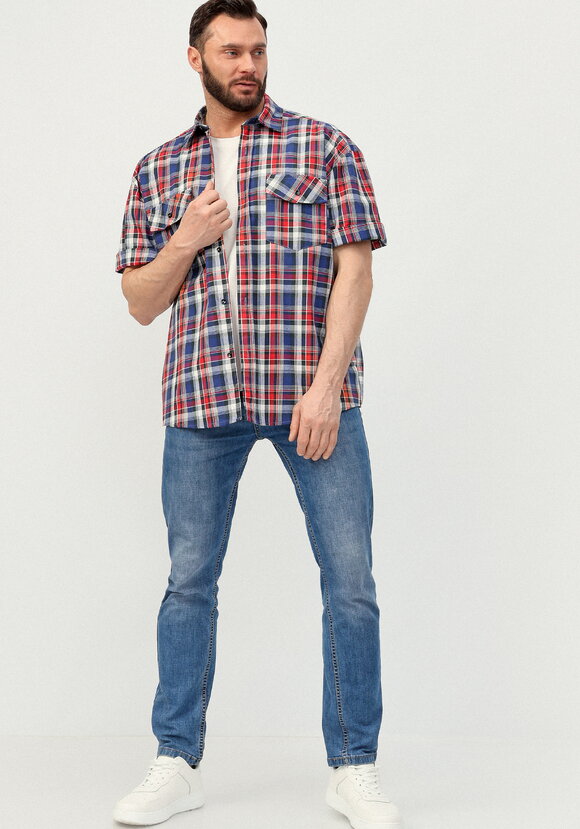 Рубашка с коротким рукавом на пуговицах шир.  580, рис. 15