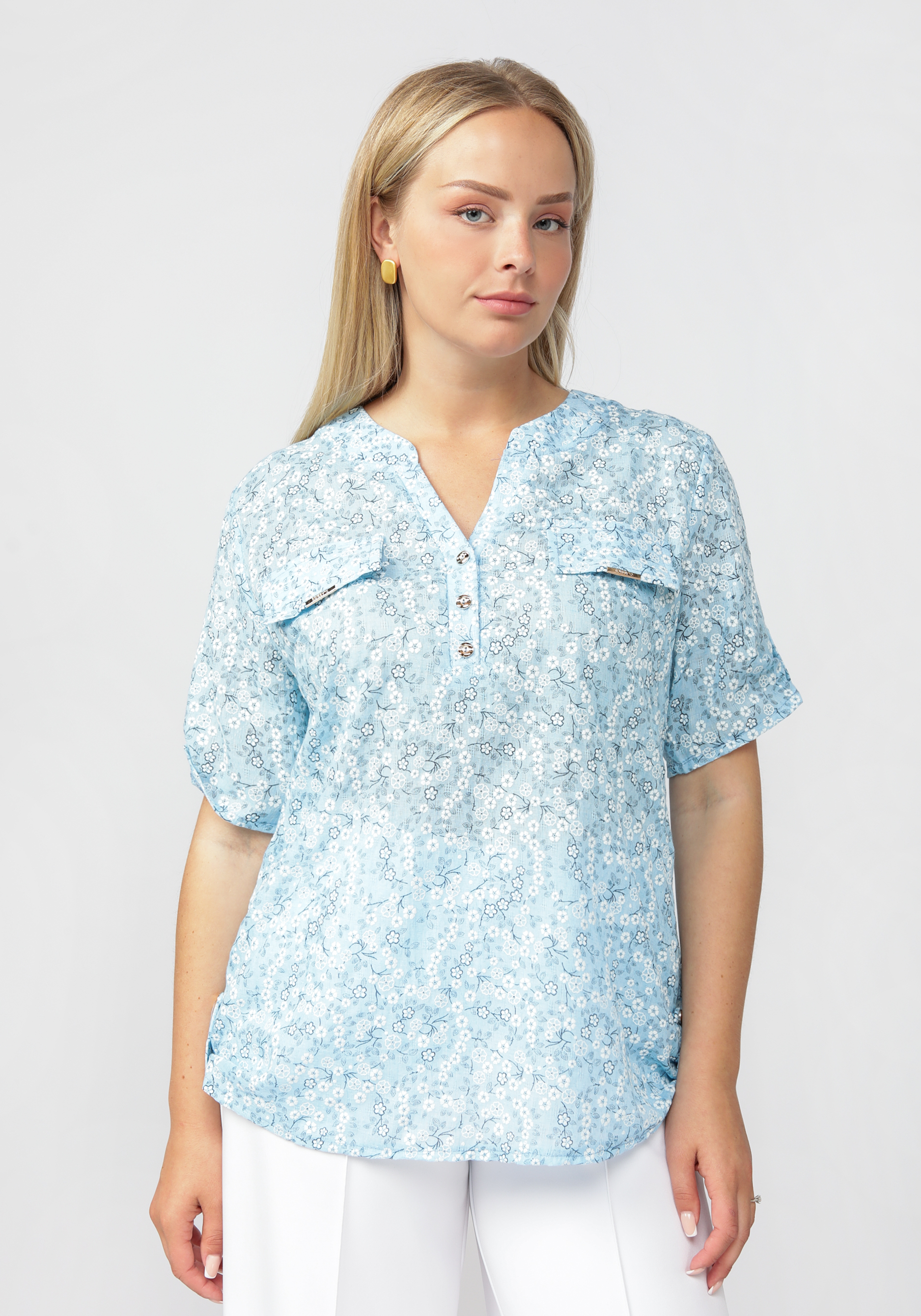 Рубашка женская "Кэссиди" Unit, цвет голубой, размер 52 - фото 4