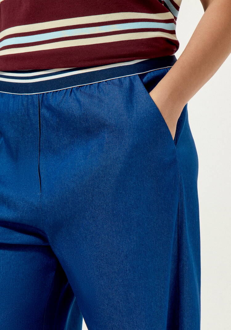 Брюки свободные с декоративной резинкой шир.  750, рис. 13