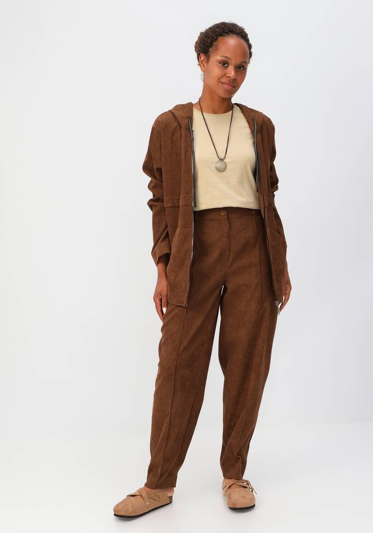 Брюки-бананы вельветовые с карманами шир.  750, рис. 23