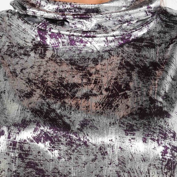 Блуза с блестящим принтом и воротником шир.  580, рис. 7