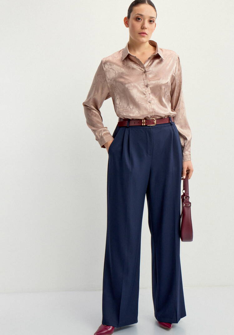 Блуза из шелка со змеиным принтом шир.  750, рис. 6