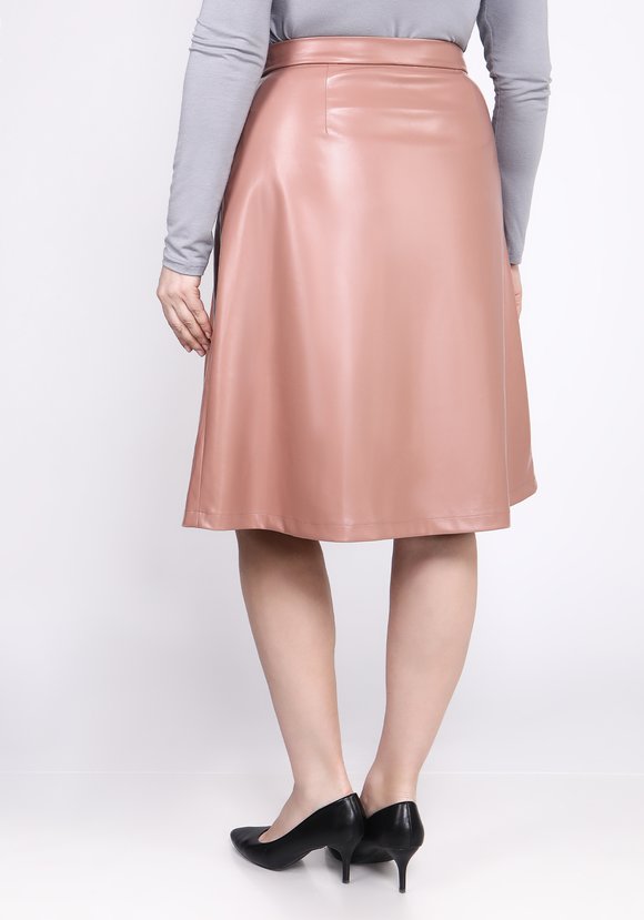 Юбка-трапеция из экокожи шир.  580, рис. 10