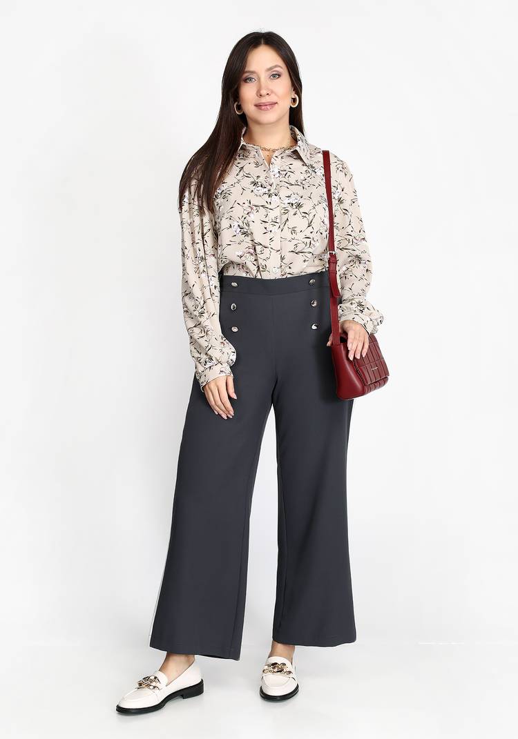 Блуза принтованная с длинным рукавом шир.  750, рис. 12