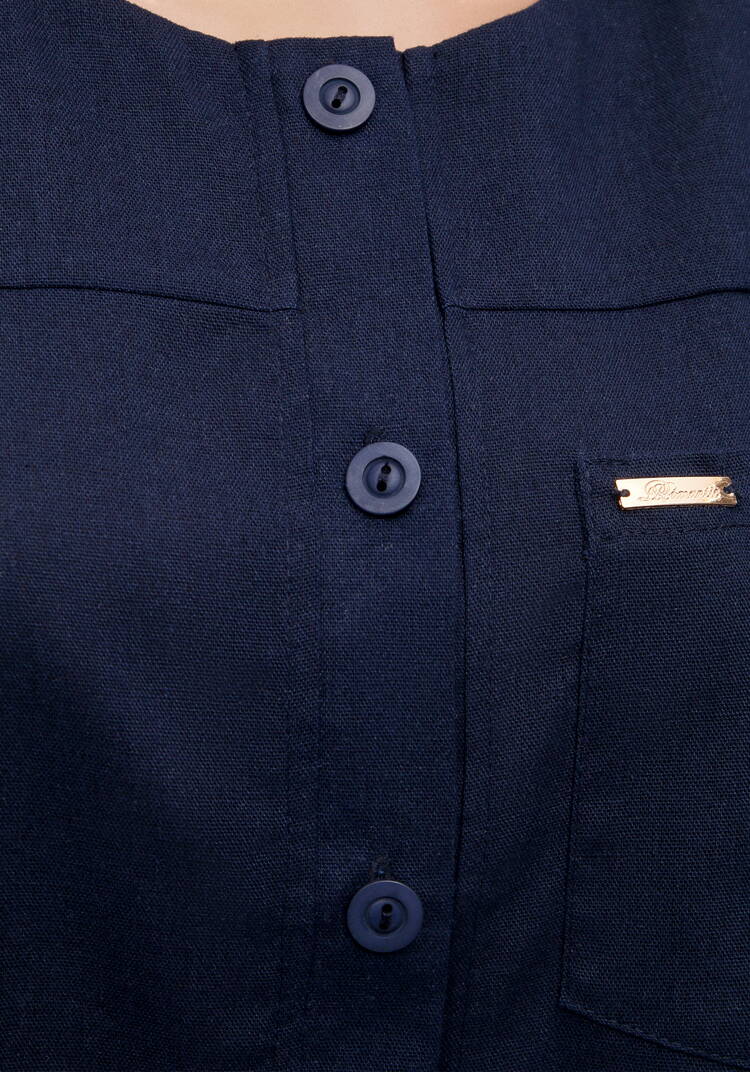 Рубашка на пуговицах из льна шир.  750, рис. 12