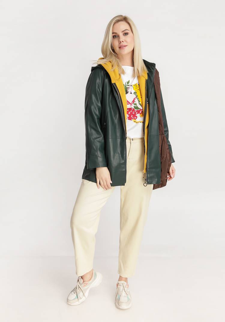 Куртка из экокожи с капюшоном шир.  750, рис. 7