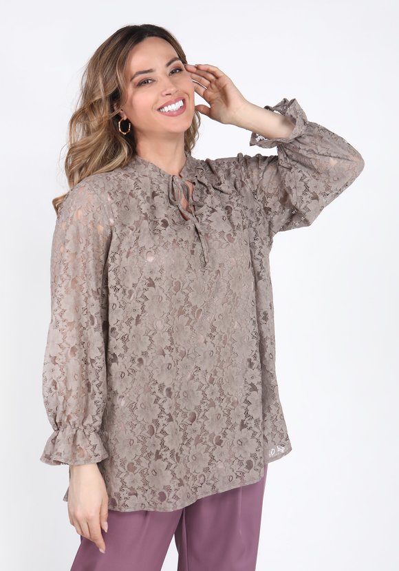 Блуза из гипюра шир.  580, рис. 7