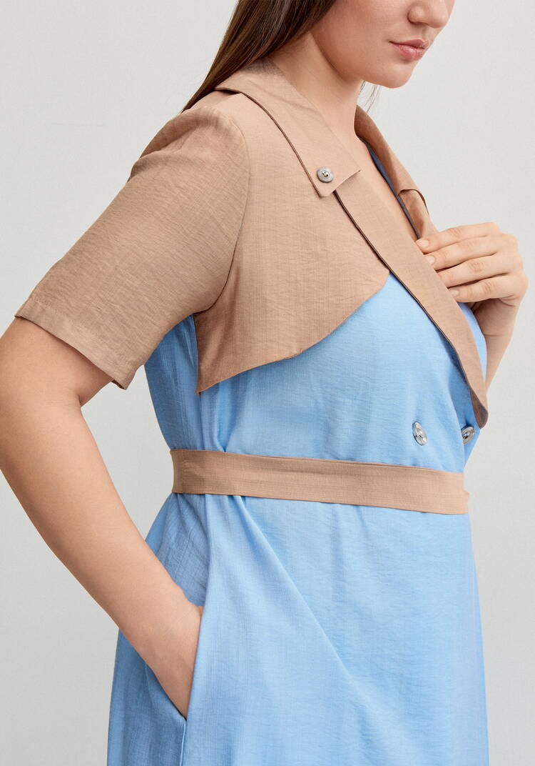 Платье с контрастными плечиками шир.  750, рис. 12