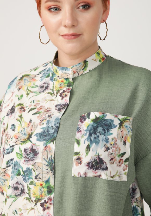 Блуза Весеннее настроение шир.  580, рис. 4