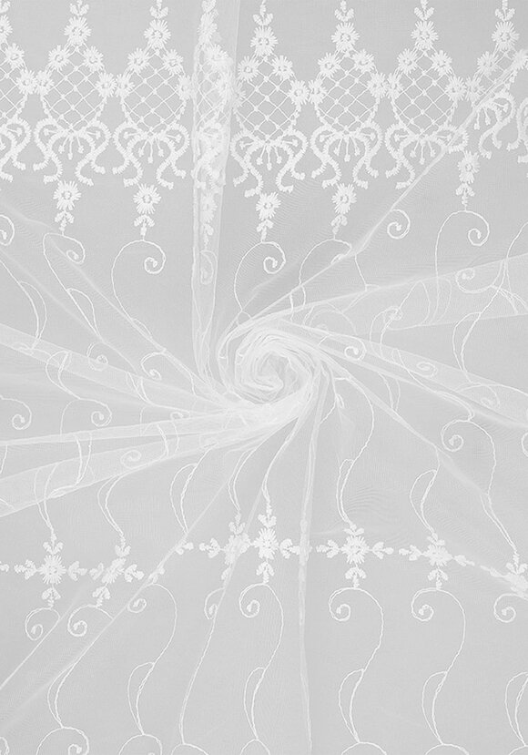 Тюль с вышивкой и люрексом Флёр шир.  580, рис. 4