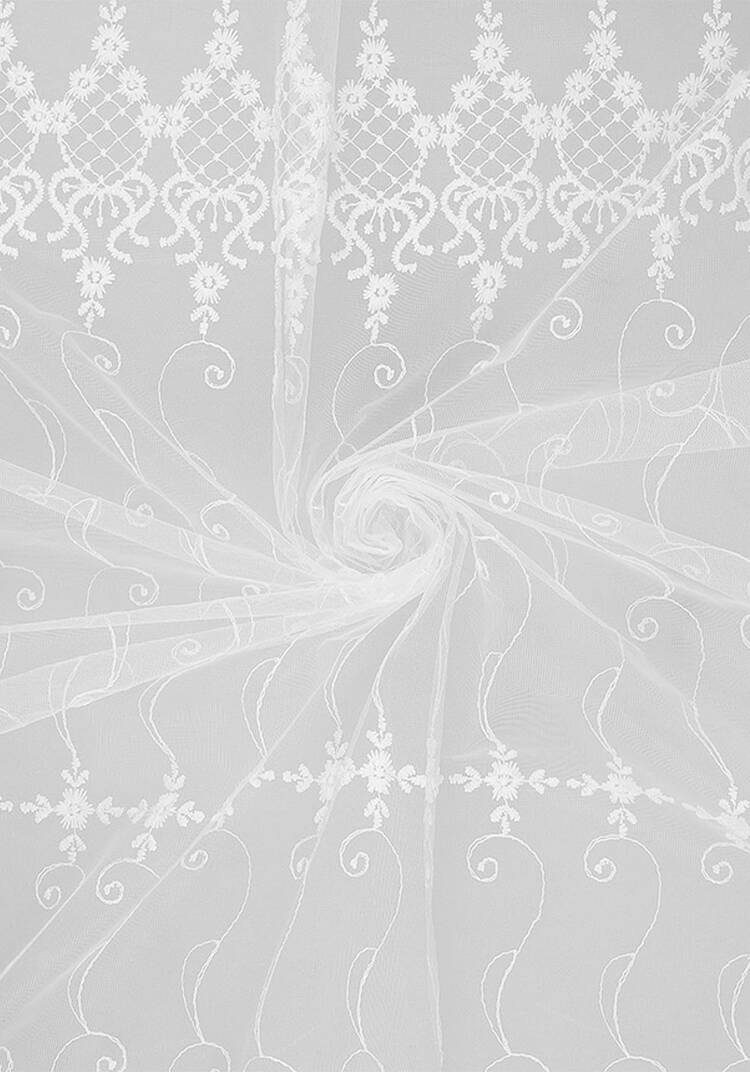 Тюль с вышивкой и люрексом Флёр шир.  750, рис. 4