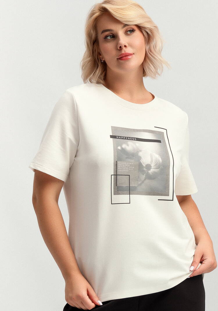 Костюм с флористическим принтом на футболке шир.  750, рис. 2