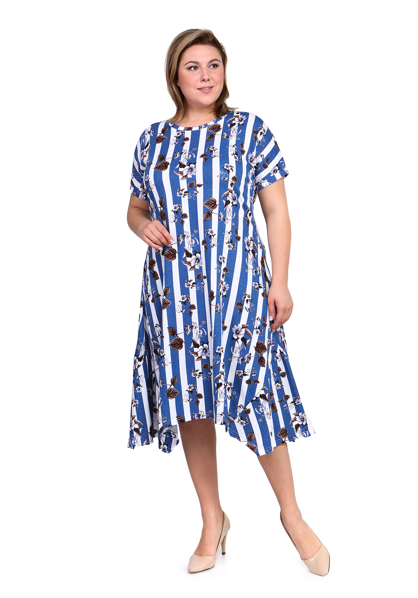 Платье "Фееричная прогулка", размер 50, цвет синий - фото 1