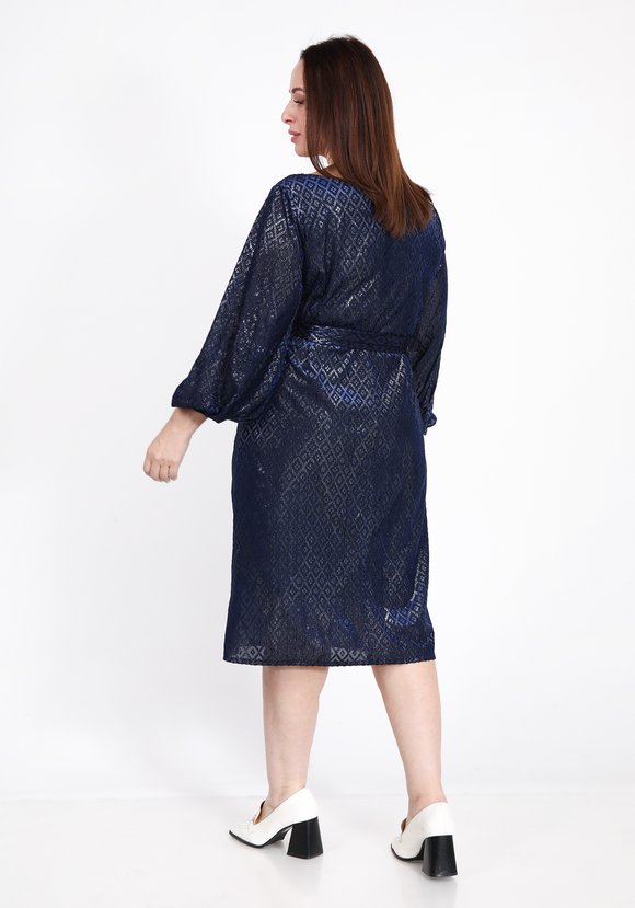 Платье с бархатным рисунком и люрексом шир.  580, рис. 8