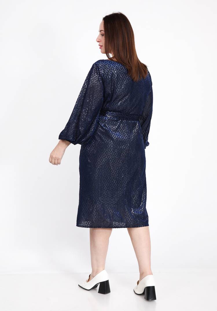 Платье с бархатным рисунком и люрексом шир.  750, рис. 8