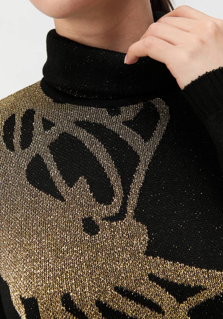 Туника женская с абстракцией и высоким горлом шир.  750, рис. 24