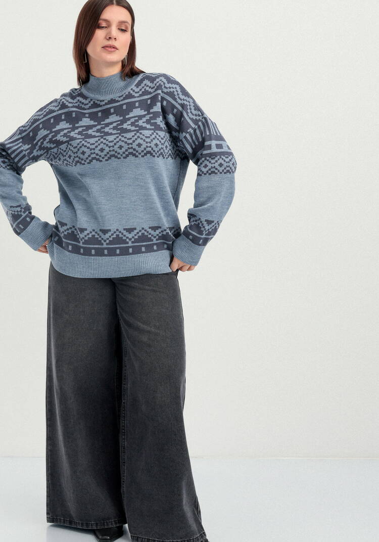 Свитер с геометрическим орнаментом шир.  750, рис. 15