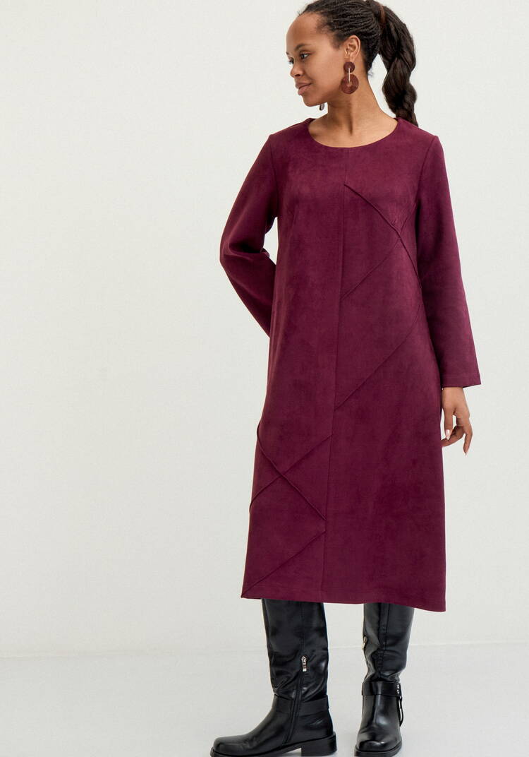 Платье из замши свободного кроя шир.  750, рис. 8