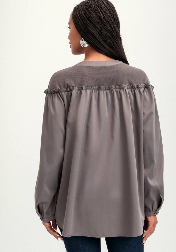 Блуза комбинированная с трикотажем шир.  750, рис. 11