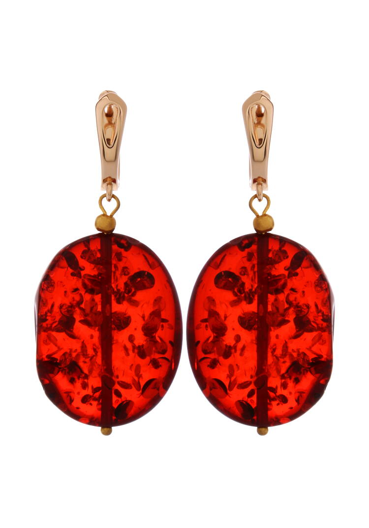 Серьги Тепло янтаря шир.  750, рис. 6