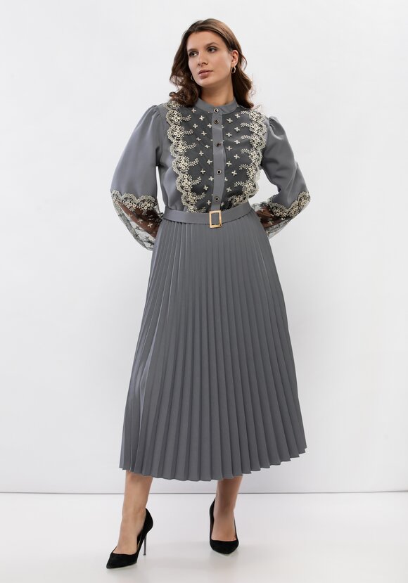 Платье с ажурным кружевом шир.  580, рис. 1