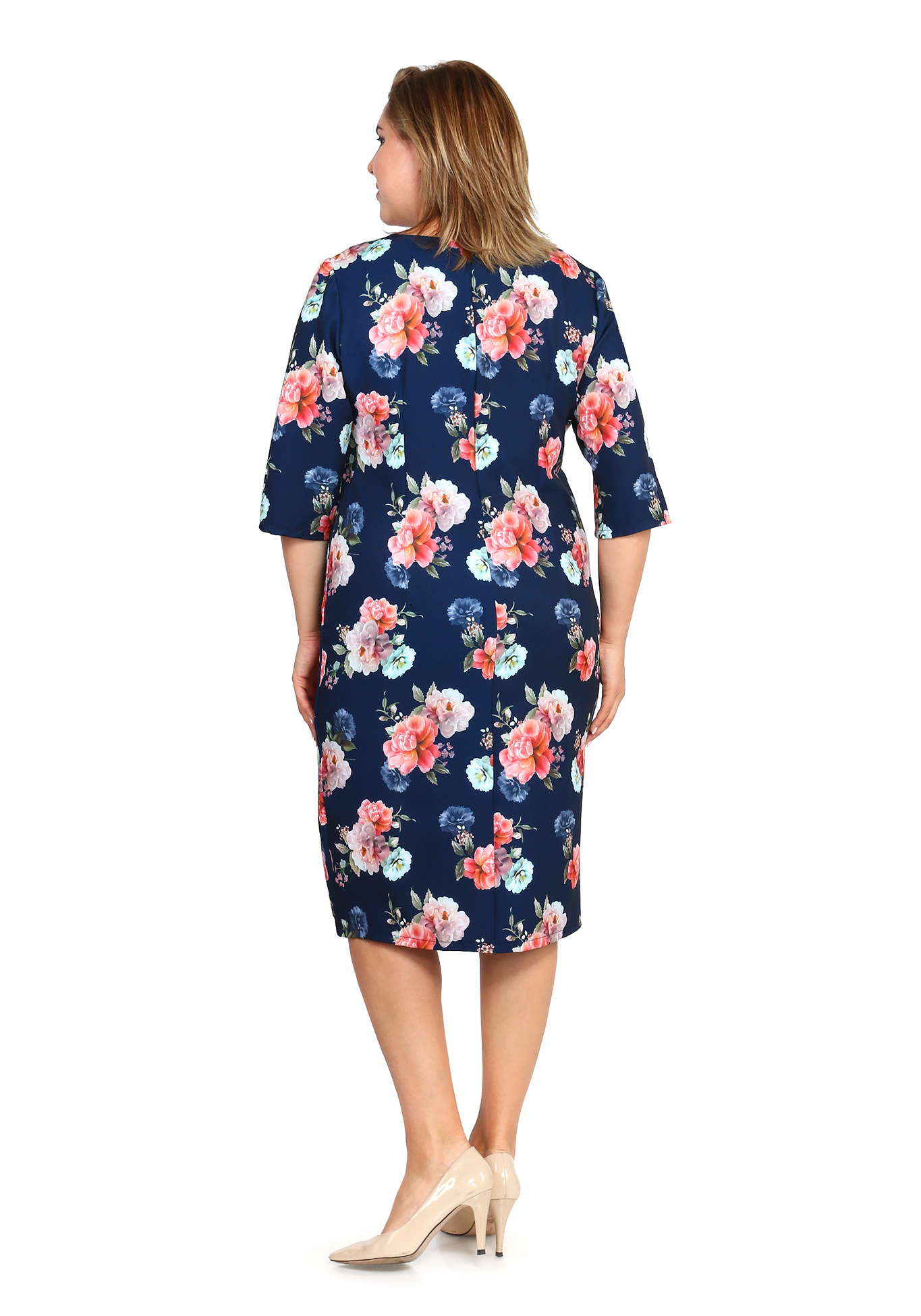 Платье "Солнечная долина" Bianka Modeno, размер 52, цвет марсала - фото 7