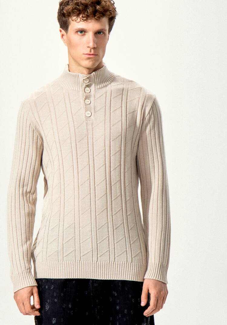 Джемпер с воротом-стойкой и планкой шир.  750, рис. 10