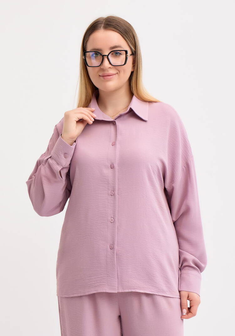 Рубашка свободного кроя с ассиметричным низом шир.  750, рис. 19