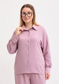 Рубашка свободного кроя с ассиметричным низом