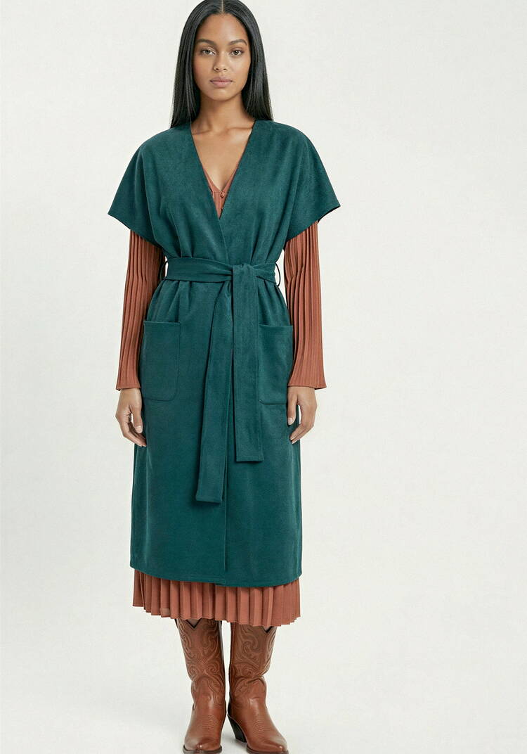 Жилет на запах со спущенным плечом шир.  750, рис. 22