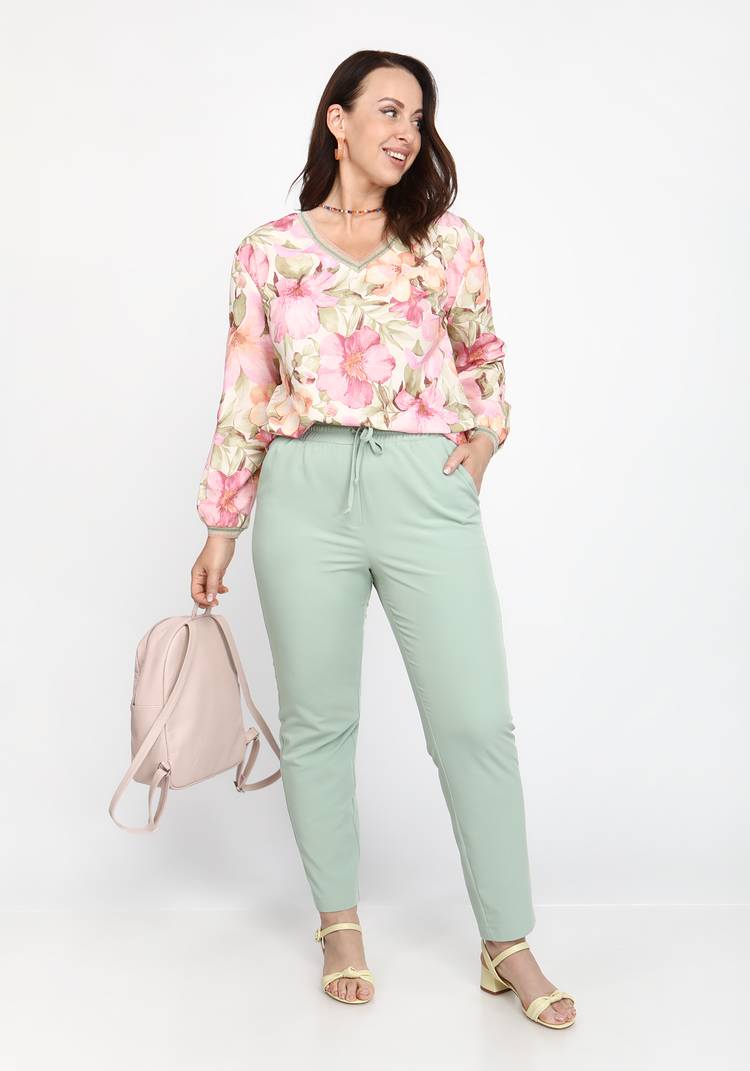 Блуза с декоративной тесьмой шир.  750, рис. 7