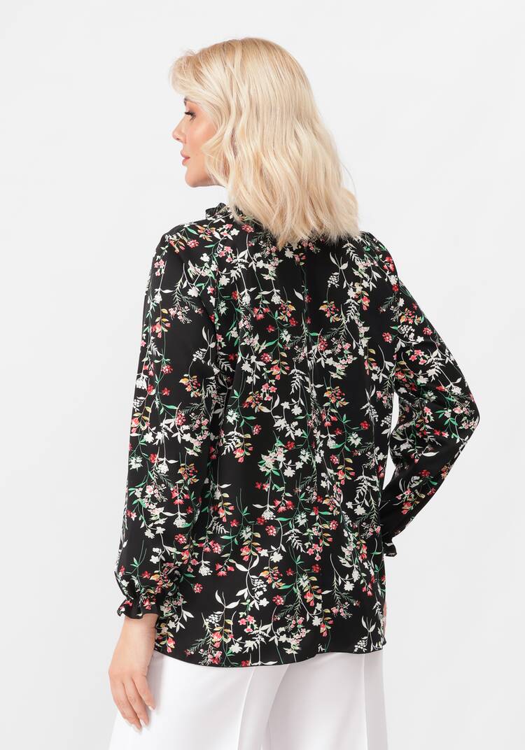 Блуза с цветочным принтом свободного кроя шир.  750, рис. 11