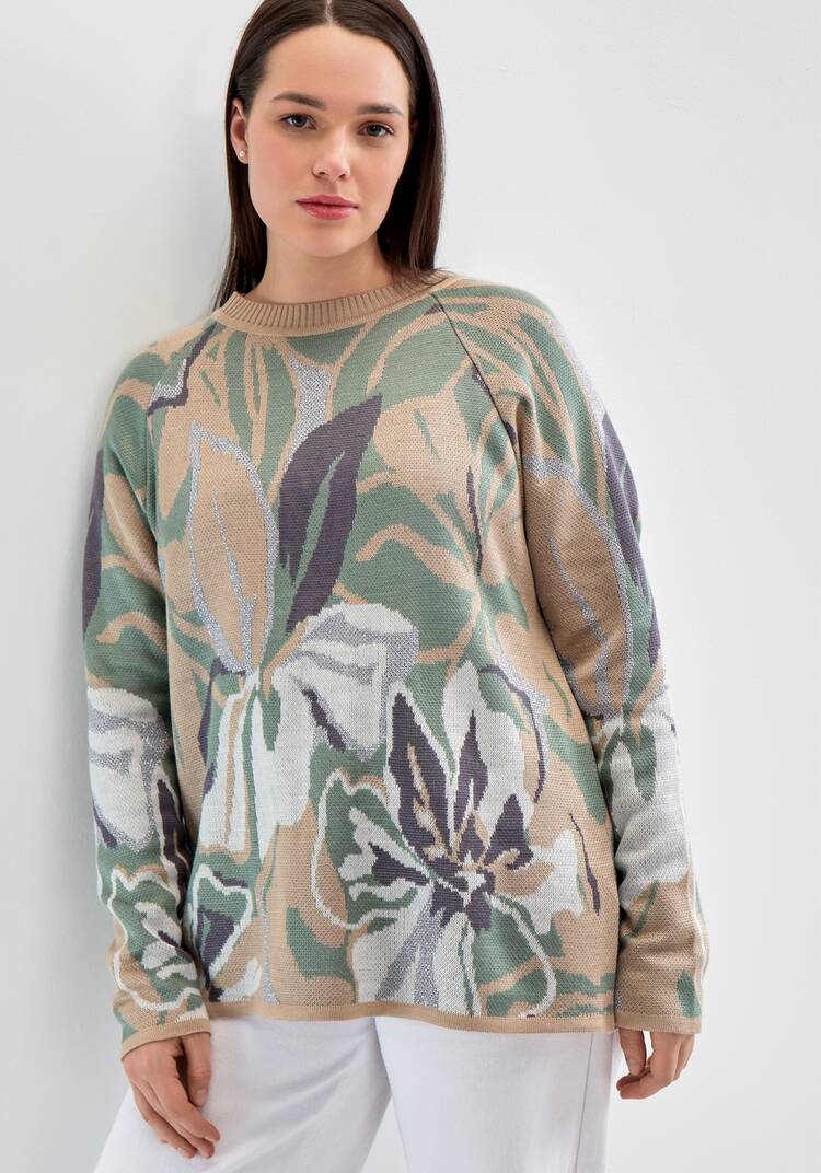 Джемпер с растительным орнаментом шир.  750, рис. 30