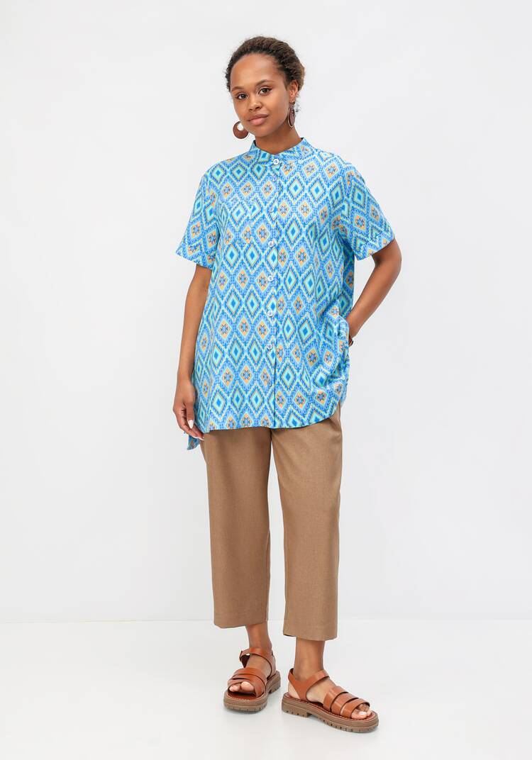 Блуза с геометрическим рисунком шир.  750, рис. 26