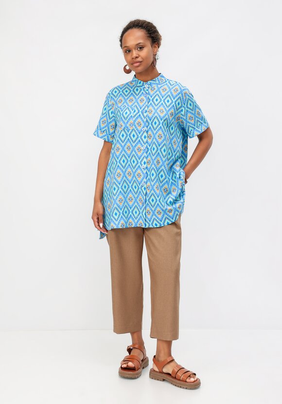 Блуза с геометрическим рисунком шир.  580, рис. 26