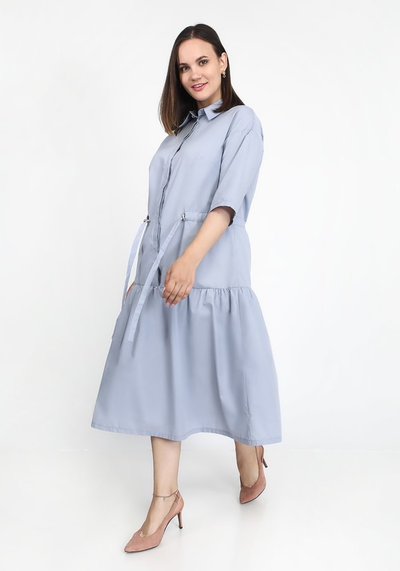 Платье с воланом и кулиской шир.  580, рис. 1