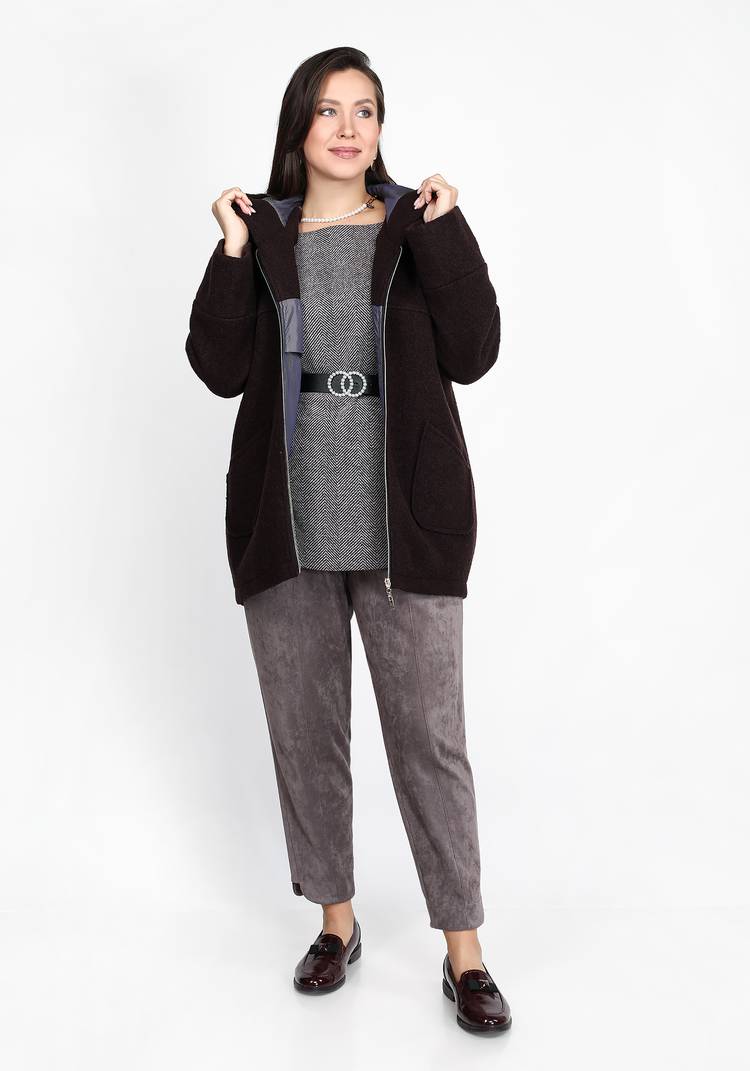 Пальто шерстяное с капюшоном шир.  750, рис. 3