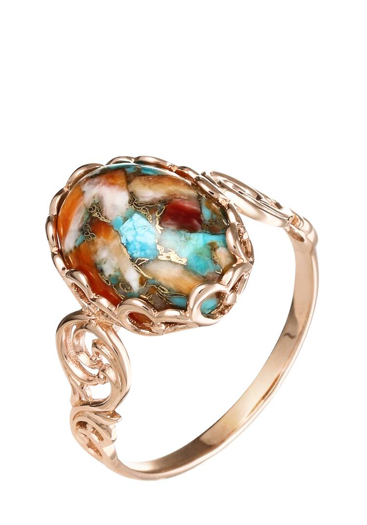 Кольцо серебряное Царственная особа шир.  750, рис. 1