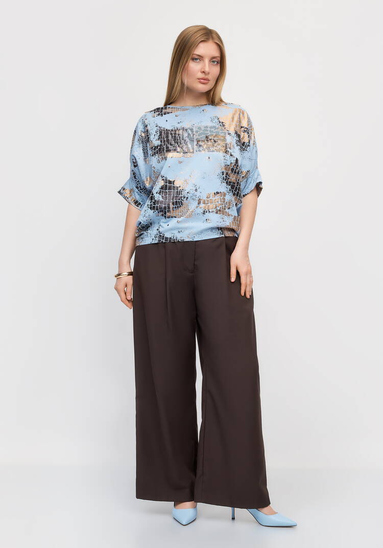 Блуза с блестящим принтом Эльвира шир.  750, рис. 2