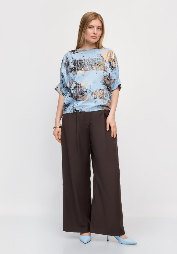 Блуза с блестящим принтом Эльвира шир.  580, рис. 2