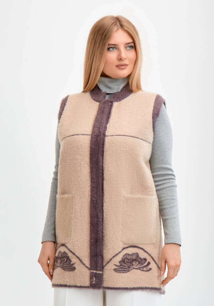 Жилетка из экомеха Розали шир.  750, рис. 3