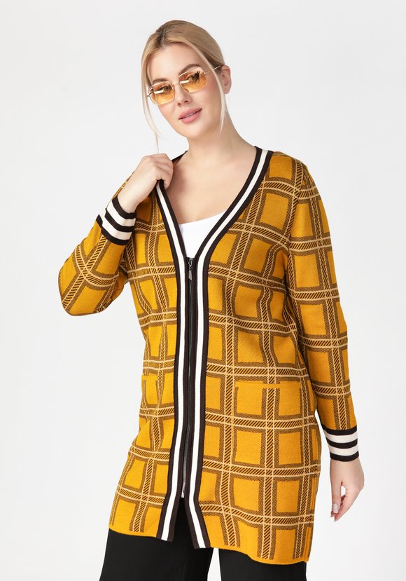 Кардиган женский на молнии шир.  580, рис. 1