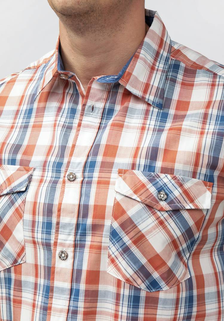 Рубашка из поплина в клетку Базиль шир.  750, рис. 5