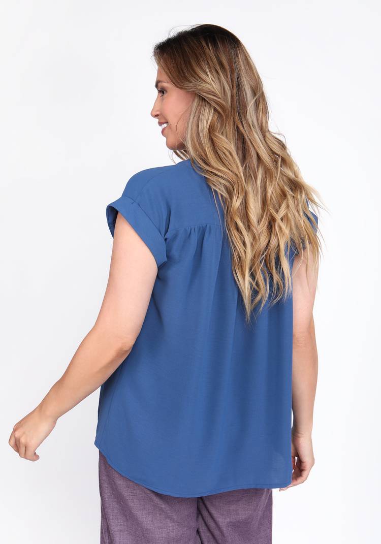 Блуза свободного кроя и декоративной сборкой шир.  750, рис. 11