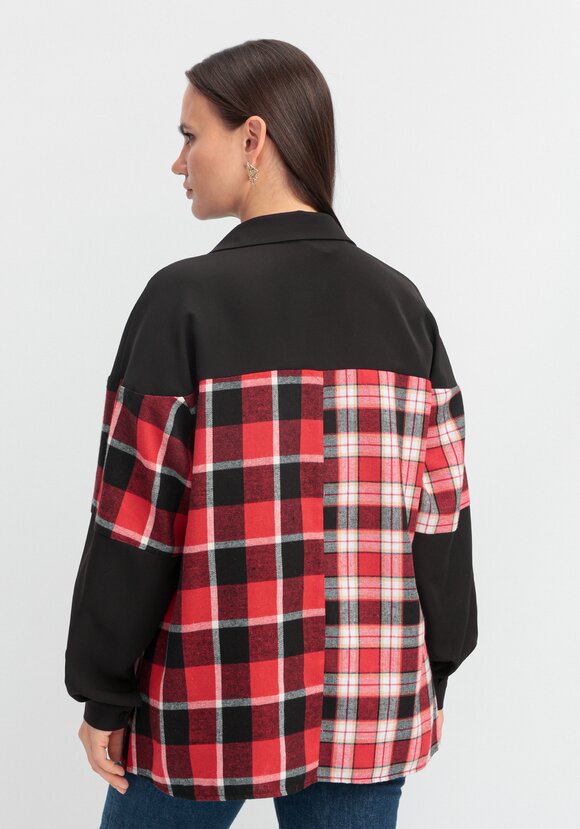 Рубашка из комбинированной клетки шир.  580, рис. 11