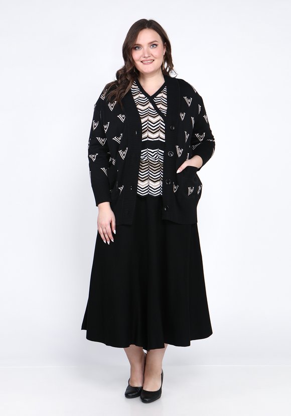 Кардиган на пуговицах со спущенным рукавом шир.  580, рис. 1